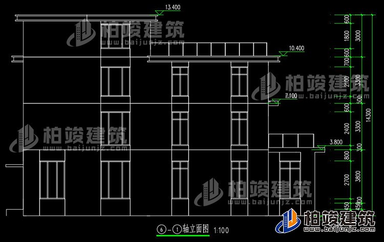 背立面图